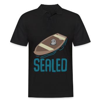 Seal Seal Pun Seal - Men's Polo Shirt - black - Front - Kai (181cm)