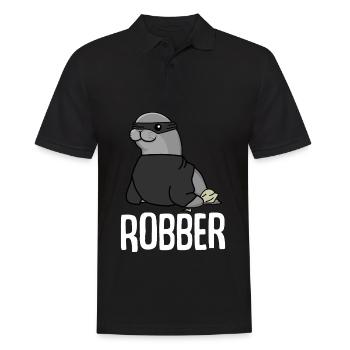 Robbe Dieb Räuber Einbrecher Seerobbe - Männer Poloshirt - Schwarz - Vorne - Kai (181cm)