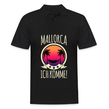 Mallorca Urlaub auf Palma - Männer Poloshirt - Schwarz - Vorne - Kai (181cm)