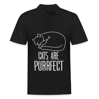 Chat endormi - Polo Homme - noir - Devant - Kai (181cm)