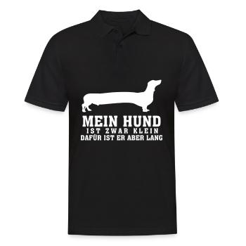 Dachshund Rauhaardackel - Männer Poloshirt - Schwarz - Vorne - Kai (181cm)