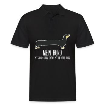 Dachshund Dackelclub Rauhaardackel - Männer Poloshirt - Schwarz - Vorne - Kai (181cm)