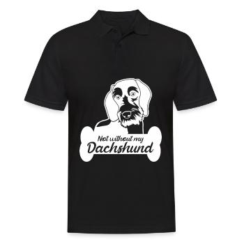 Dachshund Hundeknochen Dackelclub - Männer Poloshirt - Schwarz - Vorne - Kai (181cm)