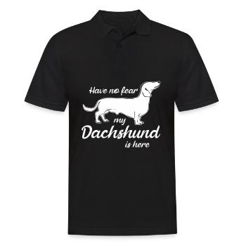 Dachshund drôle de club teckel - Polo Homme - noir - Devant - Kai (181cm)
