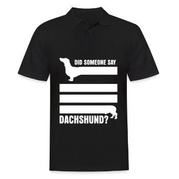Dachshund - Männer Poloshirt - Schwarz - Vorne - Kai (181cm)
