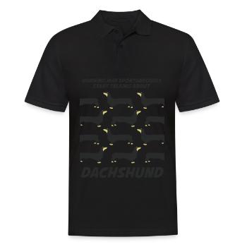 Dachshund Witz - Männer Poloshirt - Schwarz - Vorne - Kai (181cm)