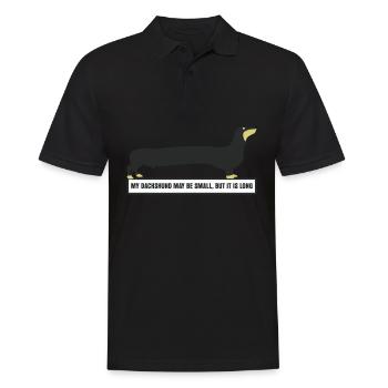 Teckel long chien teckel club - Polo Homme - noir - Devant - Kai (181cm)