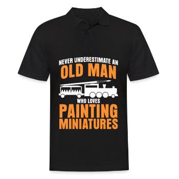 Modellbauer Eisenbahn Modellbau - Männer Poloshirt - Schwarz - Vorne - Kai (181cm)