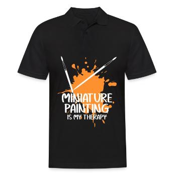 Model Maker Brush Color Model Making - Men's Polo Shirt - black - Front - Kai (181cm)