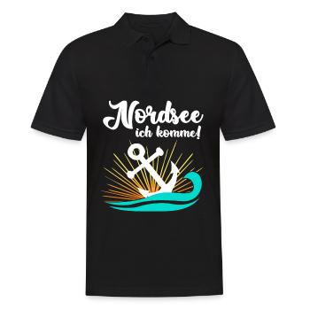 Nordsee Nordfriesland Nordseeküste - Männer Poloshirt - Schwarz - Vorne - Kai (181cm)