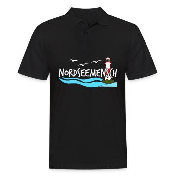 Nordsee Küste Leuchtturm Nordseeküste - Männer Poloshirt - Schwarz - Vorne - Kai (181cm)