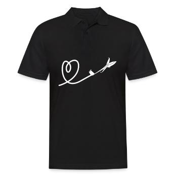 Pilote de planeur cardiaque - Polo Homme - noir - Devant - Kai (181cm)