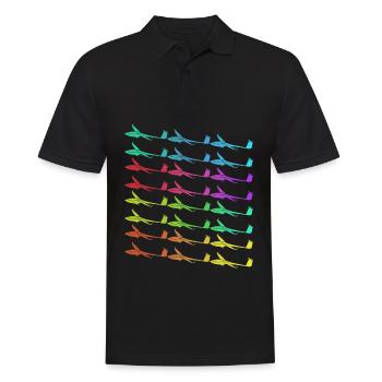 Glider Airplane Gliders - Men's Polo Shirt - black - Front - Kai (181cm)
