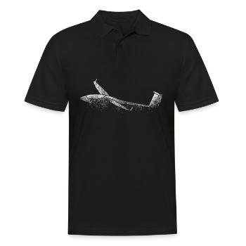 Glider Outline Glider - Men's Polo Shirt - black - Front - Kai (181cm)