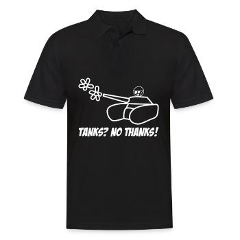 Pazifisten Friedenssymbol Frieden - Männer Poloshirt - Schwarz - Vorne - Kai (181cm)