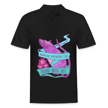 Ratte Rattenbesitzer Spruch Ratten - Männer Poloshirt - Schwarz - Vorne - Kai (181cm)