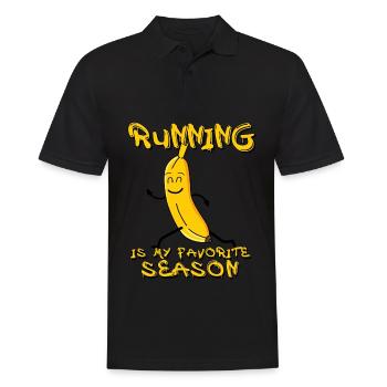 Running Race Banana Running - Men's Polo Shirt - black - Front - Kai (181cm)