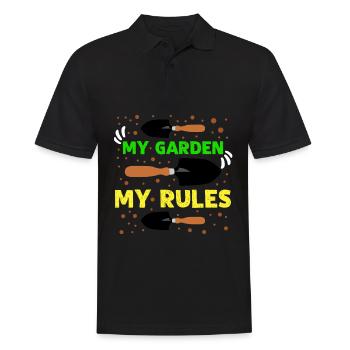 Garden rules gardeners landscaping farmers - Men's Polo Shirt - black - Front - Kai (181cm)