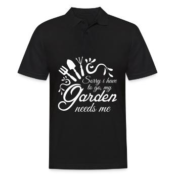 Garden Gardener Landscaping Horticulture - Men's Polo Shirt - black - Front - Kai (181cm)