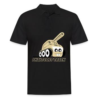 Panzer Kampfpanzer lustig Panzerkette - Männer Poloshirt - Schwarz - Vorne - Kai (181cm)