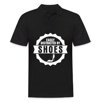 Shopping Schuhe High Heels Einkaufen - Männer Poloshirt - Schwarz - Vorne - Kai (181cm)