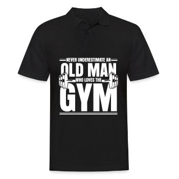 Fitness Strongman Bodybuilder Gym - Men's Polo Shirt - black - Front - Kai (181cm)