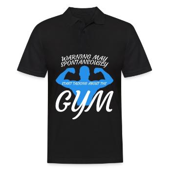 Gym Workout Musculation Fitness Sport - Polo Homme - noir - Devant - Kai (181cm)