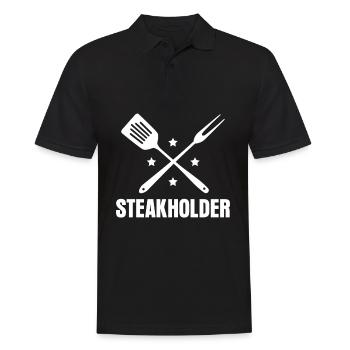 Griller Steak Griller Steaks barbecue - Polo Homme - noir - Devant - Kai (181cm)