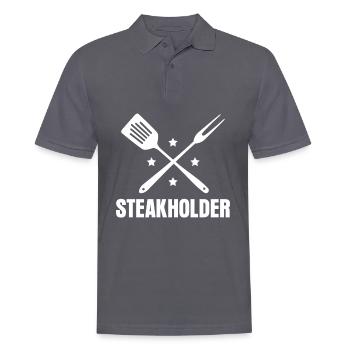 Grillen Steak Grill Barbecue Steaks - Männer Poloshirt - Anthrazit - Vorne - Nico (186cm)
