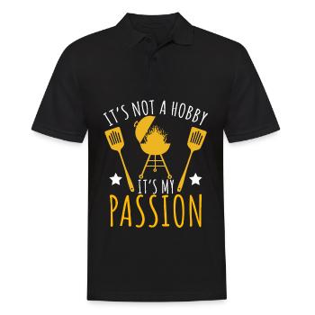 Grillen Grillmeister Barbecue Grill - Männer Poloshirt - Schwarz - Vorne - Kai (181cm)