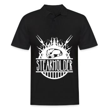 Steak grillé Grill Steaks grillés - Polo Homme - noir - Devant - Kai (181cm)