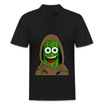 Gurke Gurken - Männer Poloshirt - Schwarz - Vorne - Kai (181cm)