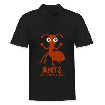 Ants with thumbs up ant - Men's Polo Shirt - black - Front - Kai (181cm)