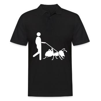 Ant walks ants - Men's Polo Shirt - black - Front - Kai (181cm)