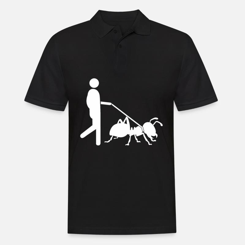 Fourmi promène les fourmis - Polo Homme - noir