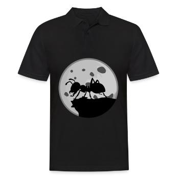 Ant in front of the moon Ants - Men's Polo Shirt - black - Front - Kai (181cm)