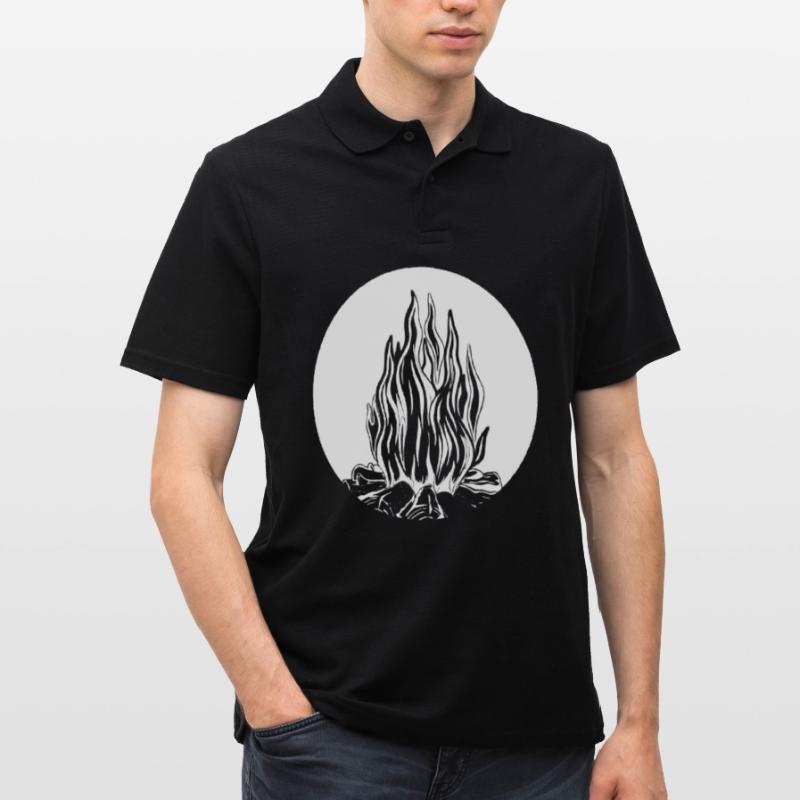 Campfire Fire Fire Pit Men's Polo Shirt