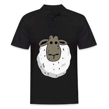 Sheep Sheep Funny Sheep - Men's Polo Shirt - black - Front - Kai (181cm)