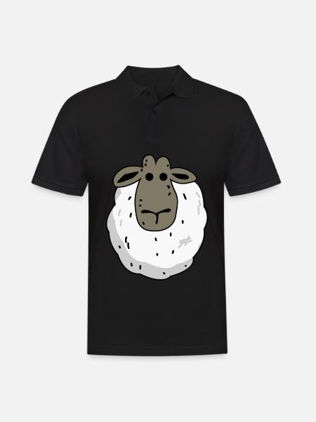 Sheep Sheep Funny Sheep - Men's Polo Shirt - black