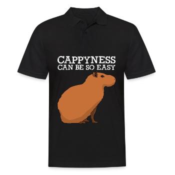 Capybara Happiness Capybaras - Männer Poloshirt - Schwarz - Vorne - Kai (181cm)