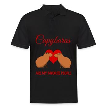 Capybaras Capybara - Männer Poloshirt - Schwarz - Vorne - Kai (181cm)