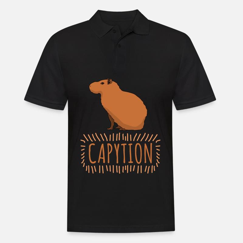 Capybara Caption Capybaras - Men's Polo Shirt - black