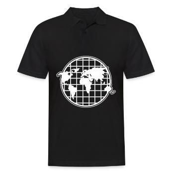 Carte du monde Cartes du monde Tour du monde - Polo Homme - noir - Devant - Kai (181cm)