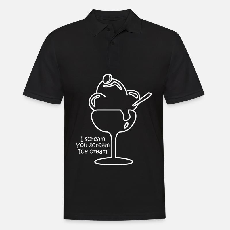 Eis Eiscreme Eisbecher - Männer Poloshirt - Schwarz