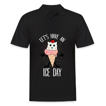 Ice Cream Nice Day Eisbecher - Männer Poloshirt - Schwarz - Vorne - Kai (181cm)
