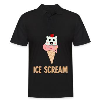 Screaming Ice - Men's Polo Shirt - black - Front - Kai (181cm)