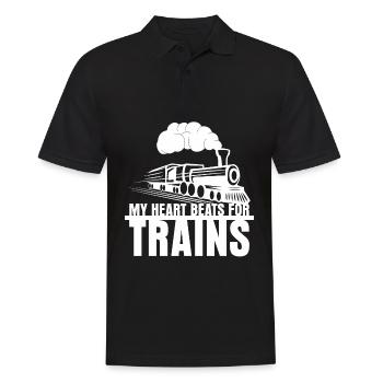 Lokomotive Eisenbahner Eisenbahn - Männer Poloshirt - Schwarz - Vorne - Kai (181cm)