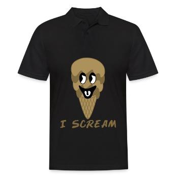 Eis Eiscreme Schokoeis Schokoladeneis - Männer Poloshirt - Schwarz - Vorne - Kai (181cm)