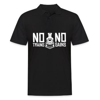 Eisenbahner Eisenbahn Lokomotive - Männer Poloshirt - Schwarz - Vorne - Kai (181cm)