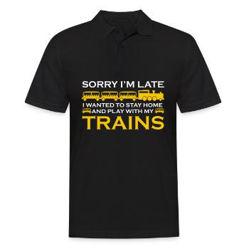 Eisenbahner Eisenbahn Lokführer - Männer Poloshirt - Schwarz - Vorne - Kai (181cm)
